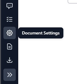 Document Settings button